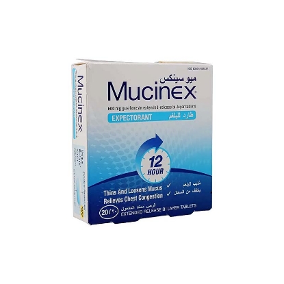 Mucinex 600 mg. Tab 20's