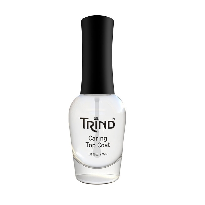 Trind Caring Top Coat 9 mL to prevent chipping