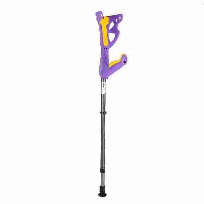 FDI Premium Elbow Crutch Violet With Yellow Grip OP 15/06 1 Pc