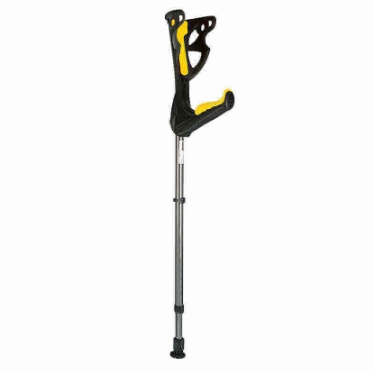 FDI Premium Elbow Crutch Black With Yellow Grip OP 02/06 1 Pc