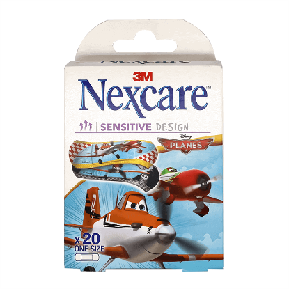 Nexcare Planes Sensitive Design Bandages 20'S